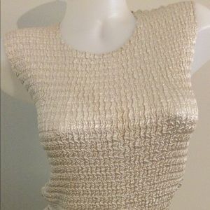 dress barn  100% Polyester  ivory BLOUSE  Size: L